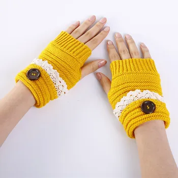 Fashion Fingerless Gloves Lace Button Japanese Style Elegant Ladies Warm Autumn Winter High Quality Accessories Knitted Gloves
Fashion Fingerless Gloves Lace Button Japanese Style Elegant Ladies Warm Autumn Winter High Quality Accessories Knitted Gloves