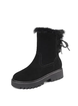 Women Boots Cowhide Leather Snow Boots High Top 2019 Female Handsome Martin Boot Shoes Buckle Fur Warm Winter Shoes Snow Boot
Women Boots Cowhide Leather Snow Boots High Top 2019 Female Handsome Martin Boot Shoes Buckle Fur Warm Winter Shoes Snow Boot