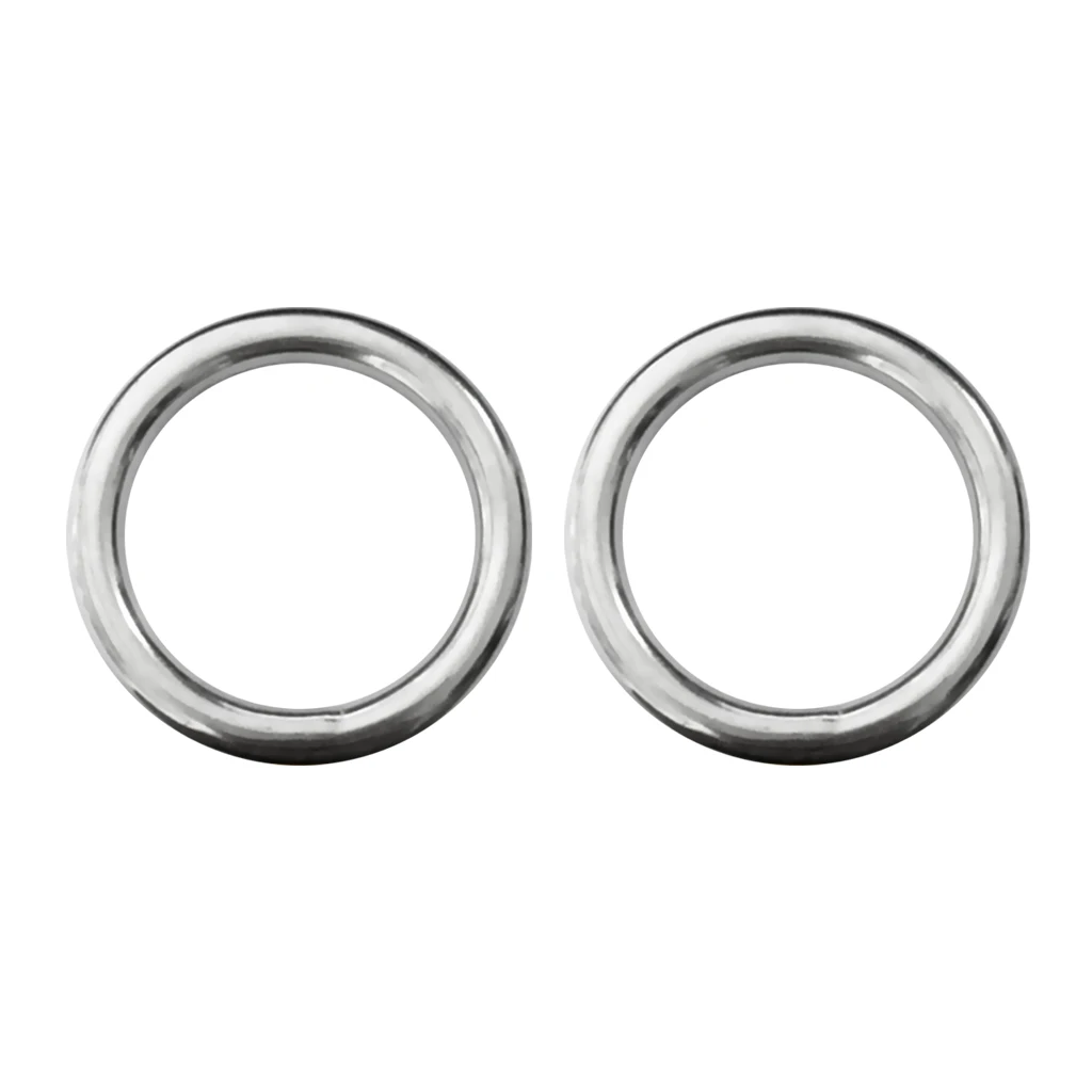 2pcs 5 x 30mm 316 Stainless Steel Webbing Strapping Welded O Rings 2pcs 5 x 30mm 316 Stainless Steel Webbing Strapping Welded O Rings