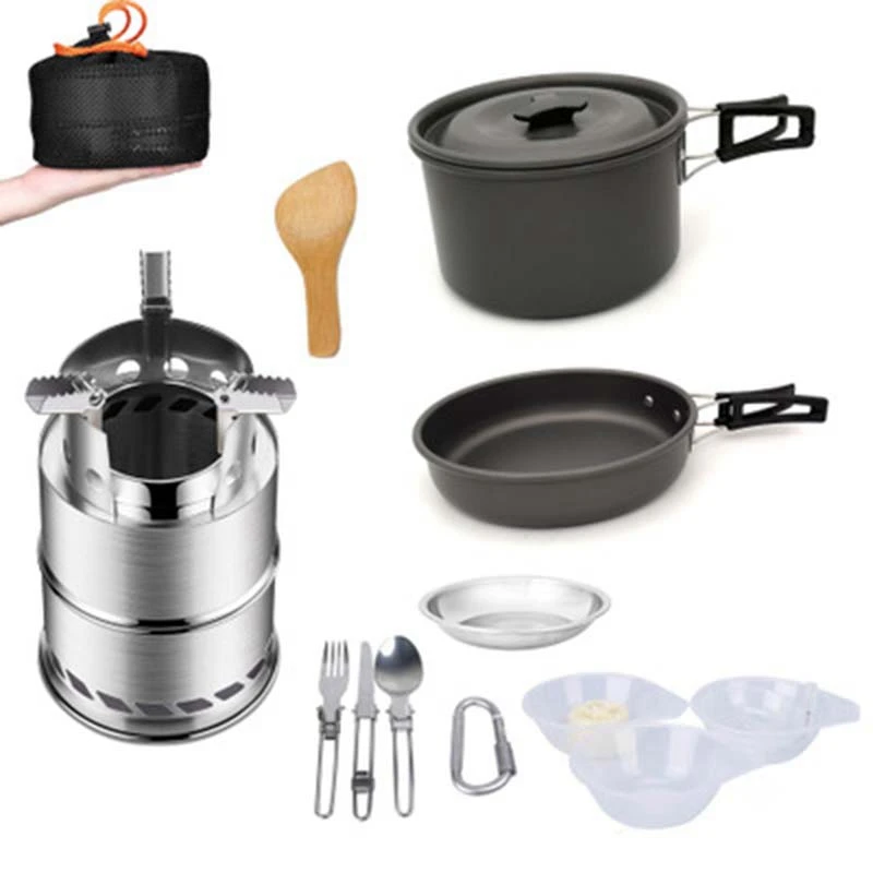 Outdoor Pots Pans Camping Cookware Picnic Cooking Set Non-Stick Tableware With Foldable Spoon Fork Knife
Outdoor Pots Pans Camping Cookware Picnic Cooking Set Non-Stick Tableware With Foldable Spoon Fork Knife