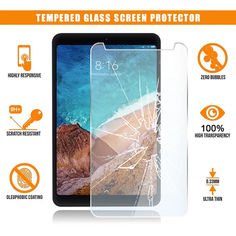 For Xiaomi Mi Pad 4 LTE Tablet Tempered Glass Screen Protector 9H Premium Scratch Resistant Anti-fingerprint HD Clear Film Cover
For Xiaomi Mi Pad 4 LTE Tablet Tempered Glass Screen Protector 9H Premium Scratch Resistant Anti-fingerprint HD Clear Film Cover