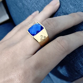 2020 New for Men Women Fashion Stainless Steel Ring Austrian Crystal Blue Stone Ring Male Titanium Gold Wedding Ring Band
2020 New for Men Women Fashion Stainless Steel Ring Austrian Crystal Blue Stone Ring Male Titanium Gold Wedding Ring Band