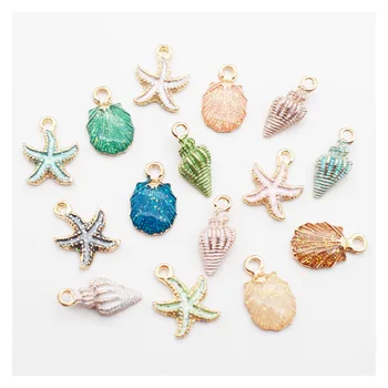 50pcs Conch shell starfish DIY accessories bracelet earrings pendant alloy Pendants find accessories for DIY jewelry 
50pcs Conch shell starfish DIY accessories bracelet earrings pendant alloy Pendants find accessories for DIY jewelry