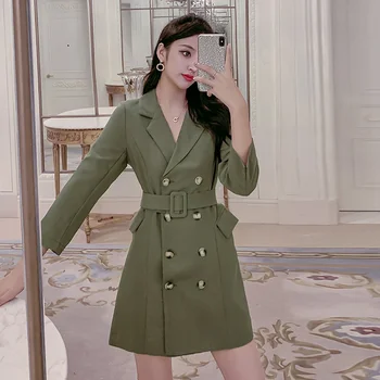 Waist Tie Double-breasted Long Sleeve Dress 2019 Autumn New Ladies Wild Temperament Above Knee Length Office Lady
Waist Tie Double-breasted Long Sleeve Dress 2019 Autumn New Ladies Wild Temperament Above Knee Length Office Lady