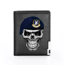 America Air Force Defensor Fortis Skull Leather Wallet Men Women Billfold Slim Credit Card/ID Holders Money Bag Short Purses
America Air Force Defensor Fortis Skull Leather Wallet Men Women Billfold Slim Credit Card/ID Holders Money Bag Short Purses