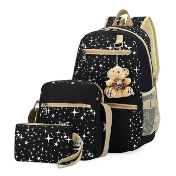 Women and Girs Backpack School Bags 2020 Ins Star Printing Cute Backpacks with Bear for Teenagers Girls Travel Bag Rucksacks
Women and Girs Backpack School Bags 2020 Ins Star Printing Cute Backpacks with Bear for Teenagers Girls Travel Bag Rucksacks