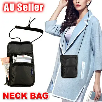 

Fashion Portable and compact Travel Secure Neck Pouch Passport Card Ticket Money Secret Wallet Holster Bag