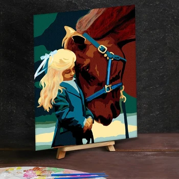Painting by numbers with additional elements "Horse and Girl", 30x40 cm 4448595
Painting by numbers with additional elements "Horse and Girl", 30x40 cm 4448595