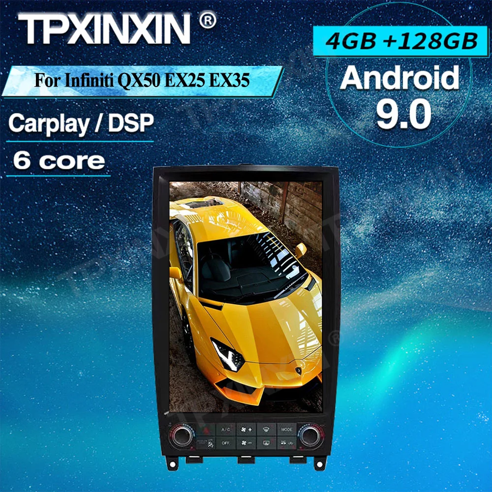 Android 9 128G Tesla Style For Infiniti QX50 EX25 EX35 2009-2019 Car GPS Navigation Multimedia Autoradio Video Player Head Unit
Android 9 128G Tesla Style For Infiniti QX50 EX25 EX35 2009-2019 Car GPS Navigation Multimedia Autoradio Video Player Head Unit