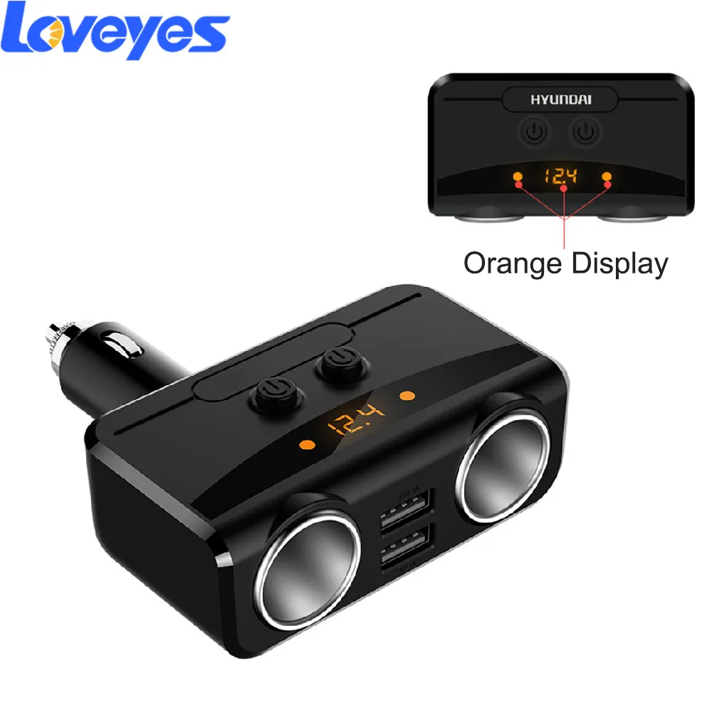 Cigarette Lighter Adapter Dual USB 5V 3.1A Power Adapter One To Two with Switch Lighting Car Charger LED Display Socket HY32
Cigarette Lighter Adapter Dual USB 5V 3.1A Power Adapter One To Two with Switch Lighting Car Charger LED Display Socket HY32