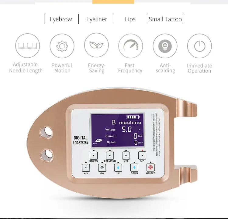 V3 Micropigmentation Device Permanent Makeup Machine Digital Eyebrow Lips Eyeliner Control Panel For Professional PMU Handpiece
V3 Micropigmentation Device Permanent Makeup Machine Digital Eyebrow Lips Eyeliner Control Panel For Professional PMU Handpiece