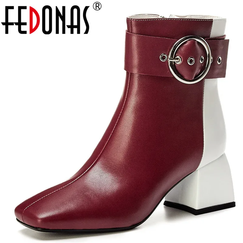 FEDONAS Mixed Colors Women Big Size Ankle Boots Quality Genuine Leather High Heels Dancing Shoes Woman Fashion Buckle Boots 
FEDONAS Mixed Colors Women Big Size Ankle Boots Quality Genuine Leather High Heels Dancing Shoes Woman Fashion Buckle Boots