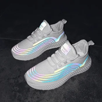 Women Sneakers Shining Reflective Air Mesh Sneakers Lace Up Round Toe Color White Black Beige Chunky Sneakers Shoes Women
Women Sneakers Shining Reflective Air Mesh Sneakers Lace Up Round Toe Color White Black Beige Chunky Sneakers Shoes Women