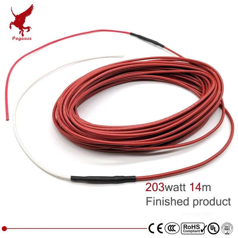 24K 14meter 203watt carbon fiber silicone rubber heating cable multipurpose soft tough heat wire radiation-free warm heat cable
24K 14meter 203watt carbon fiber silicone rubber heating cable multipurpose soft tough heat wire radiation-free warm heat cable