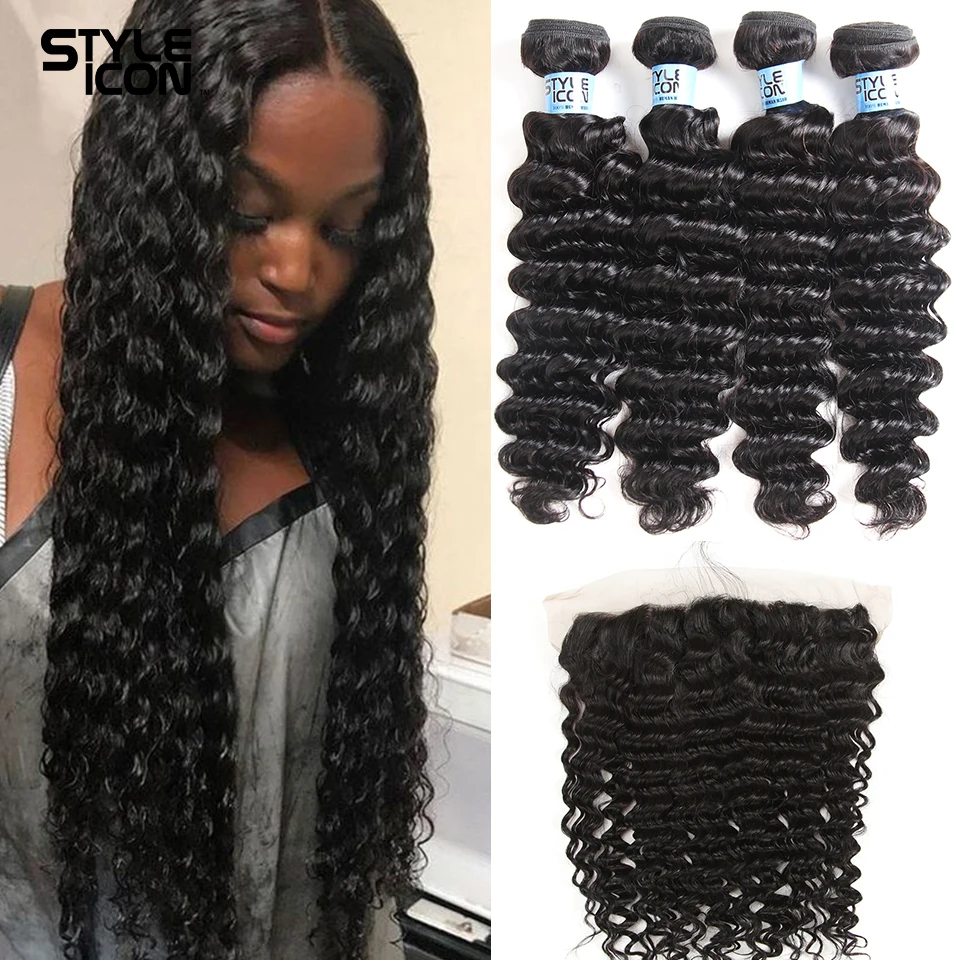 3 Bundles Deep Wave Bundles with Frontal Brazilian Deep Wave With Ear To Ear Lace Frontal Hair Weaves Human Hair with Closure
3 Bundles Deep Wave Bundles with Frontal Brazilian Deep Wave With Ear To Ear Lace Frontal Hair Weaves Human Hair with Closure