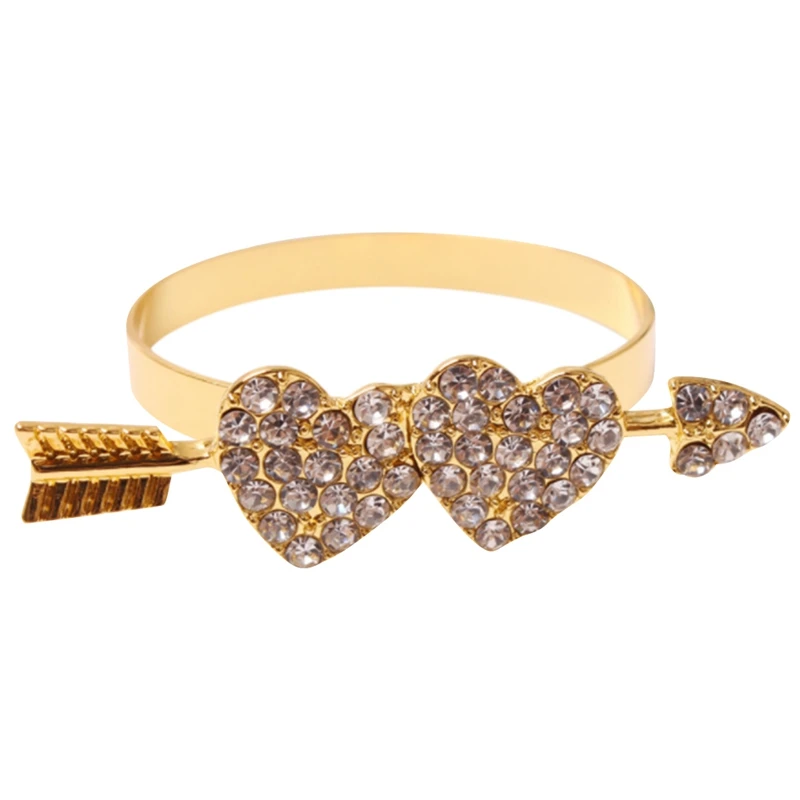 Valentine Napkin Rings Set Of 4, Gold Heart Napkin Ring Holders, Diamond Love Napkin Buckles Holder For Weddings
Valentine Napkin Rings Set Of 4, Gold Heart Napkin Ring Holders, Diamond Love Napkin Buckles Holder For Weddings