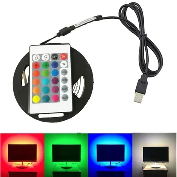Practical SMD 5050 USB LED Strip Light Durable Multi-functional Classic Remote Control TV Desktop Background RGB Tape Lamp
Practical SMD 5050 USB LED Strip Light Durable Multi-functional Classic Remote Control TV Desktop Background RGB Tape Lamp