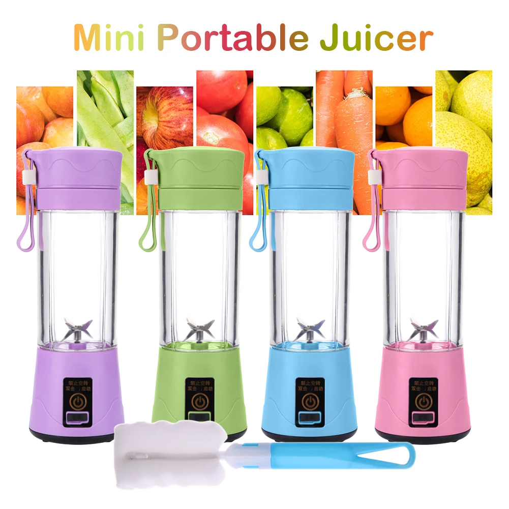 380ml USB Rechargeable Blender Mixer Portable Mini Juicer Juice Machine Smoothie Maker Household Small Juice Extractor
380ml USB Rechargeable Blender Mixer Portable Mini Juicer Juice Machine Smoothie Maker Household Small Juice Extractor
