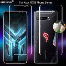 Film de protection d'écran pour Asus ROG Phone 5 5s Pro 3 2 ZS661KS Strix, transparent, Anti-traces de doigts, Hydrogel, couverture complète souple=