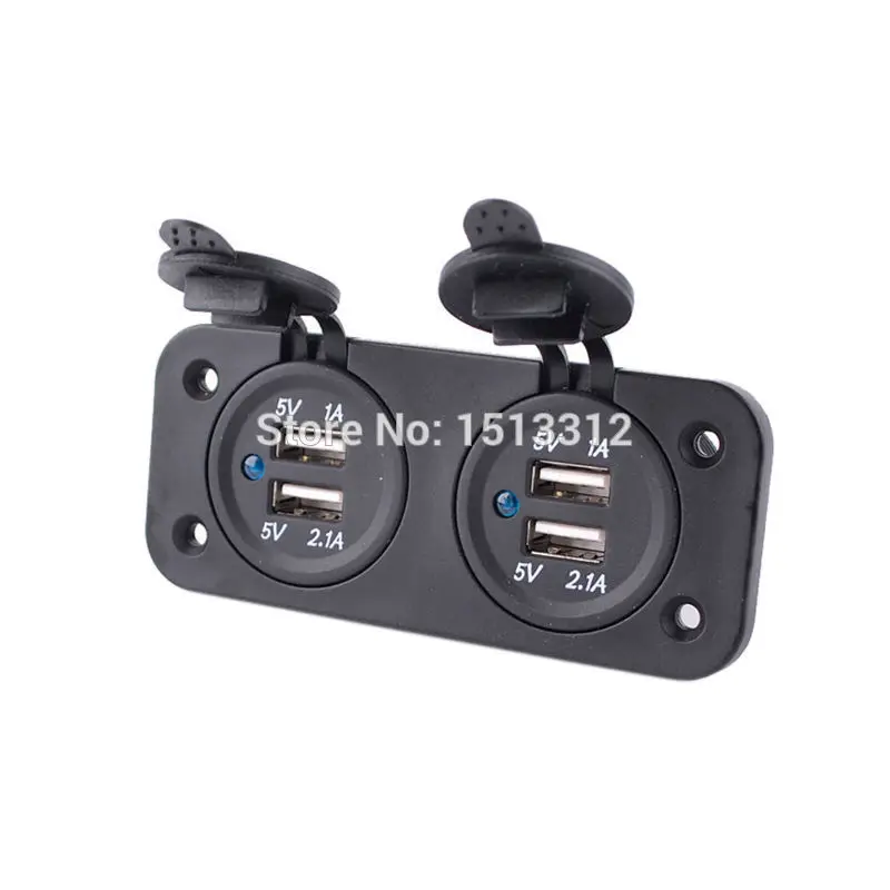 DIY Car Charger Adapter 12/24V Dual Hole 4-Port USB 5V 1A + 2.1A Waterproof Cigarette Lighter
DIY Car Charger Adapter 12/24V Dual Hole 4-Port USB 5V 1A + 2.1A Waterproof Cigarette Lighter