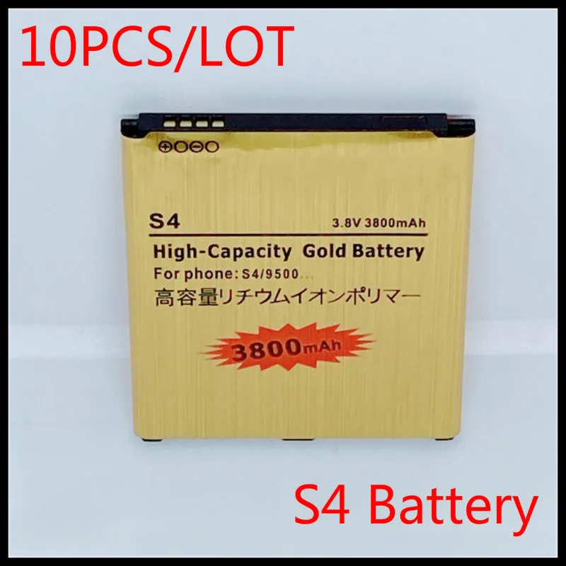 10 шт./лот B600BE S4 сменный Золотой Литий ионный аккумулятор B600BC для Samsung Galaxy i9500 i9508 i9502