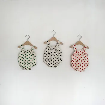 3323 Spring And Summer Girls Cute Dotted Sleeveless Romper And Headband Infant Girl Jumpsuit With Straps Baby Girls Overall 
3323 Spring And Summer Girls Cute Dotted Sleeveless Romper And Headband Infant Girl Jumpsuit With Straps Baby Girls Overall