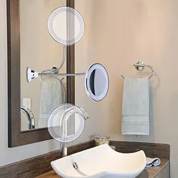 LED Flexible Makeup Mirror 5X 10X Bathroom Wall Hanging Folding Gooseneck Magnifying Mirror Table Stand 360 Rotation Mirrors
LED Flexible Makeup Mirror 5X 10X Bathroom Wall Hanging Folding Gooseneck Magnifying Mirror Table Stand 360 Rotation Mirrors