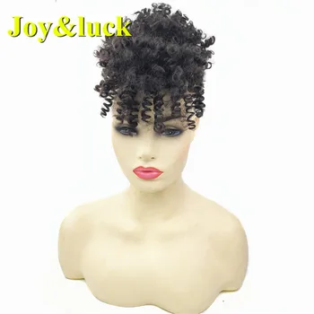 Joy&luck Short Afro Kinky Curly Ponytail with Bangs Synthetic Hair Pieces African American Chignon Hair Clip in
Joy&luck Short Afro Kinky Curly Ponytail with Bangs Synthetic Hair Pieces African American Chignon Hair Clip in