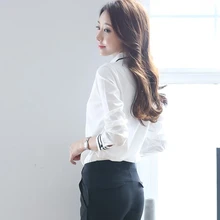 Sashion novo 2020 primavera verão moda bonito floral laço senhoras chiffon blusas femininas camisas de manga comprida feminino topos yfy16(China)