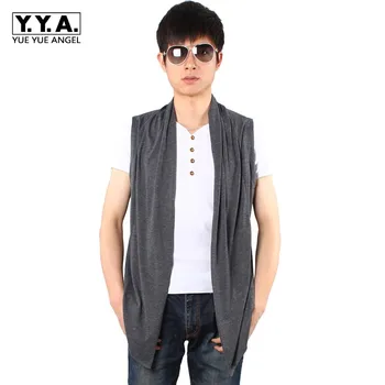 Punk Style Summer Thin Mens Asymmetrical Sleeveless Vests Personality Slim Fit Fashion Male Open Stitch Waistcoats Plus Size 
Punk Style Summer Thin Mens Asymmetrical Sleeveless Vests Personality Slim Fit Fashion Male Open Stitch Waistcoats Plus Size