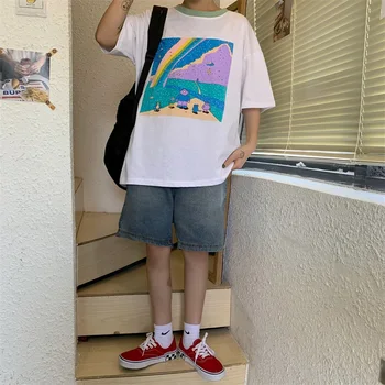 Make firm offers students early spring joker T-shirt loose han edition small unlined upper garment of ins tide printed round col
Make firm offers students early spring joker T-shirt loose han edition small unlined upper garment of ins tide printed round col