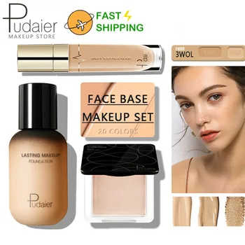 Pudaier Face Foundation Makeup Set Liquid Foundation Cream Matte Foundation Base Face ALL Concealer Cosmetic Professional base
Pudaier Face Foundation Makeup Set Liquid Foundation Cream Matte Foundation Base Face ALL Concealer Cosmetic Professional base