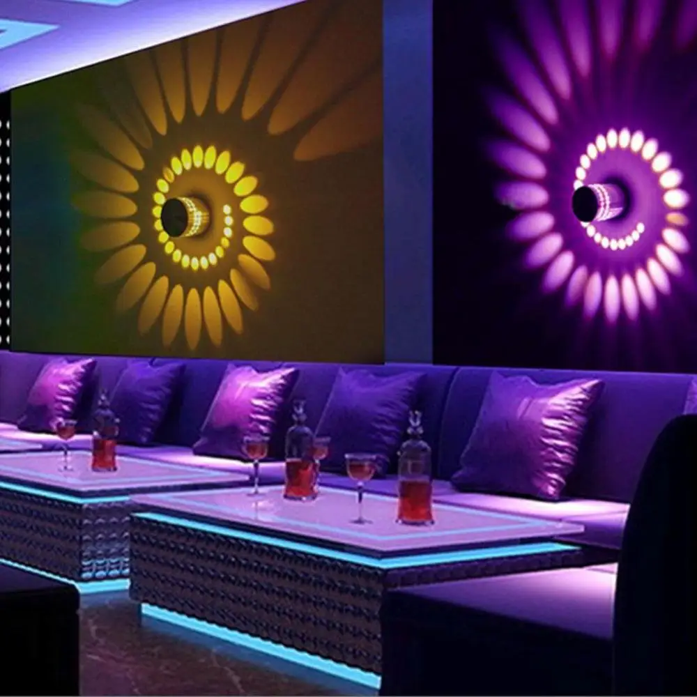Spiral Hole LED Wall Light Effect Wall Lamp RGB With Remote Controller Colorful Wandlamp For Party Bar Lobby KTV Home Decoration
Spiral Hole LED Wall Light Effect Wall Lamp RGB With Remote Controller Colorful Wandlamp For Party Bar Lobby KTV Home Decoration
