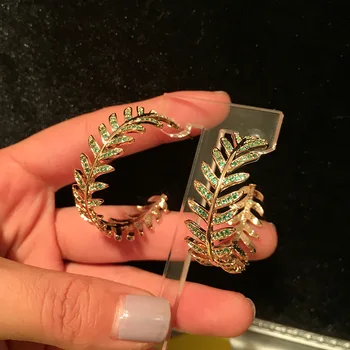 Dazz Fashion Leaf Earrings AAA Cubic Zircon Gold Color Jewelry Ladies Party DUBAI Bride Round Circle Luxury Earrings Gifts 2019
Dazz Fashion Leaf Earrings AAA Cubic Zircon Gold Color Jewelry Ladies Party DUBAI Bride Round Circle Luxury Earrings Gifts 2019