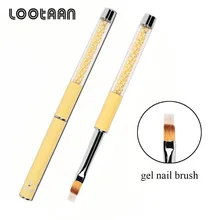 Lootaan 1 pc uv 젤 프랑스 네일 아트 브러쉬 네일 페인팅 펜 드로잉 브러쉬 도구 매니큐어 네일 아트 폴란드어 젤 브러쉬 펄 핸들(China)