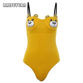 Cute Bear Bodysuits Women Yellow Adjustable Straps Rompers Outfits Sleeveless Bodycon Bodysuits Short Jumpsuits Party Overalls
Cute Bear Bodysuits Women Yellow Adjustable Straps Rompers Outfits Sleeveless Bodycon Bodysuits Short Jumpsuits Party Overalls