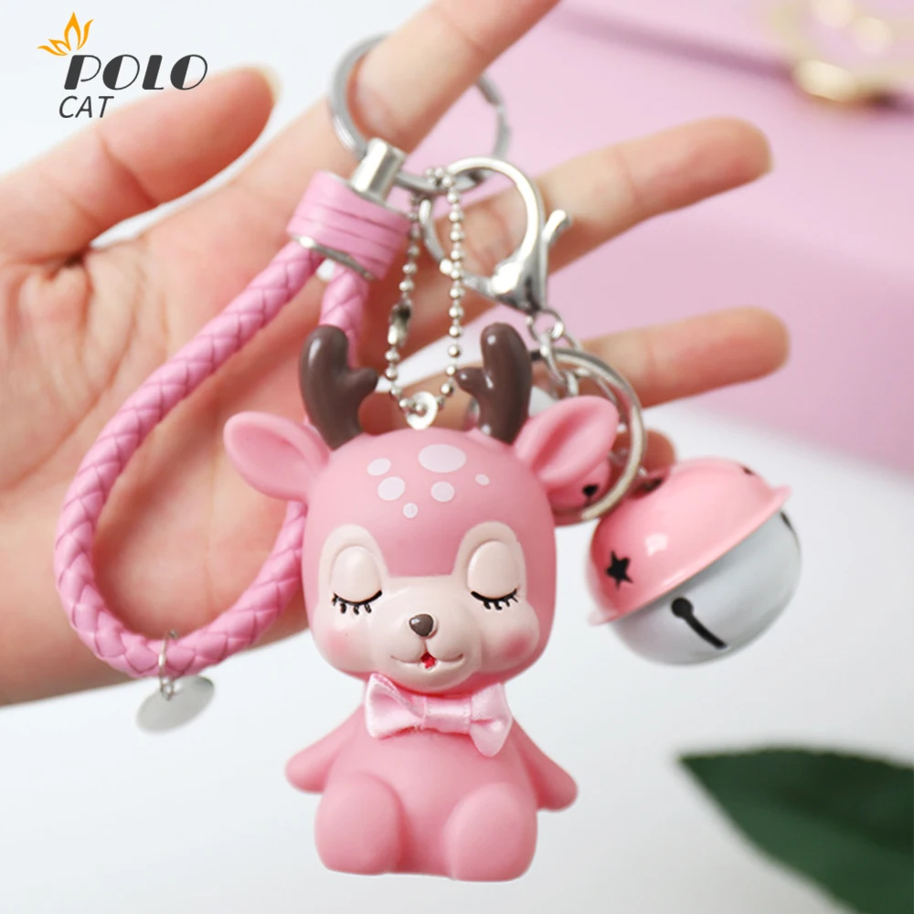 2020 Cartoon Elk Animal Keychain for Girl Cute Toy Bell Doll Bag Pendant Key Chain PVC Car Keyring Festival Gift Sleutelhanger
2020 Cartoon Elk Animal Keychain for Girl Cute Toy Bell Doll Bag Pendant Key Chain PVC Car Keyring Festival Gift Sleutelhanger