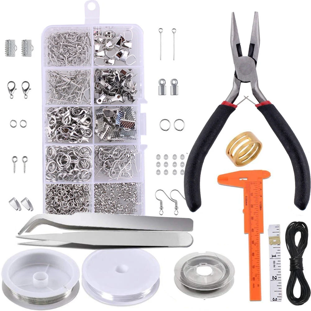 Findings Repair Tool Craft Beading Open Ring With Box Jewelry Making Kit Lobster Clasps DIY Caliper Pliers Wires Tweezers
Findings Repair Tool Craft Beading Open Ring With Box Jewelry Making Kit Lobster Clasps DIY Caliper Pliers Wires Tweezers
