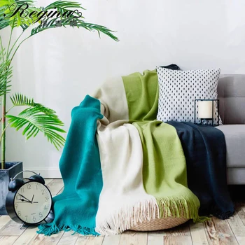 REGINA Brand Contrast Color Plaid Blanket Soft Warm Bedspread Shawl Throws Nordic Style Autumn Home Decoration Bed Cover Blanket
REGINA Brand Contrast Color Plaid Blanket Soft Warm Bedspread Shawl Throws Nordic Style Autumn Home Decoration Bed Cover Blanket