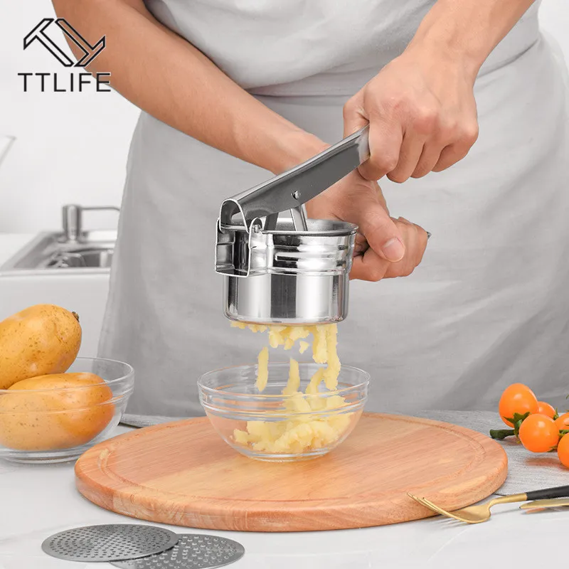 TTLIFE 3 In 1 Stainless Steel Potato Manual Masher Garlic Press Mashed Potato Press Juicer Kitchen Tools Potato Slicer
TTLIFE 3 In 1 Stainless Steel Potato Manual Masher Garlic Press Mashed Potato Press Juicer Kitchen Tools Potato Slicer