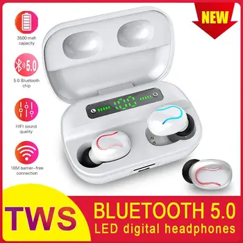 Q82 TWS Bluetooth 5.0 Earphones with LED Digital Display Charging Compartment Mobile Power Bank Travel Headset
Q82 TWS Bluetooth 5.0 Earphones with LED Digital Display Charging Compartment Mobile Power Bank Travel Headset