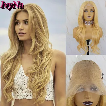 IvyNa Golden Mixed Blonde Synthetic Lace Front Wig 13x6 Futura Heat Resistant Hair Long Wavy Lace Front Wig Highlight Yellow Wig
IvyNa Golden Mixed Blonde Synthetic Lace Front Wig 13x6 Futura Heat Resistant Hair Long Wavy Lace Front Wig Highlight Yellow Wig