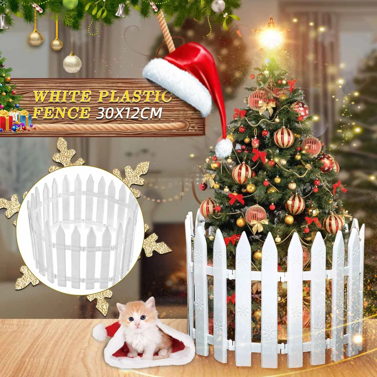 12Pcs/set 30x12cm Decoractive Wooden Picket Fence Miniature Home Garden Christmas Tree Wedding Party Decoration
12Pcs/set 30x12cm Decoractive Wooden Picket Fence Miniature Home Garden Christmas Tree Wedding Party Decoration