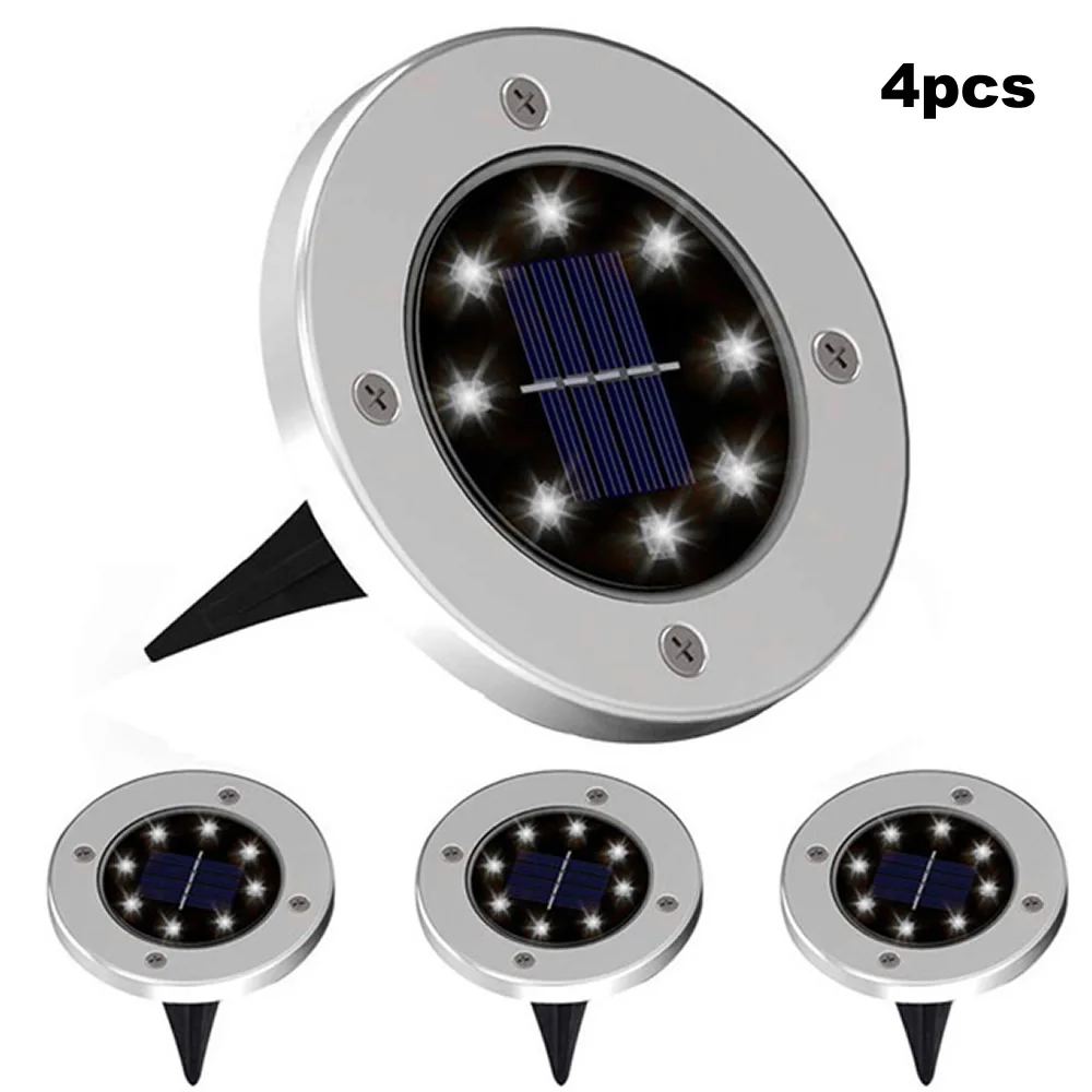 

4-8pcs 8 LED Solar Power Buried Light Ground Lamp Outdoor Path Way Garden Decking Underground Lamps Dropshipping smart