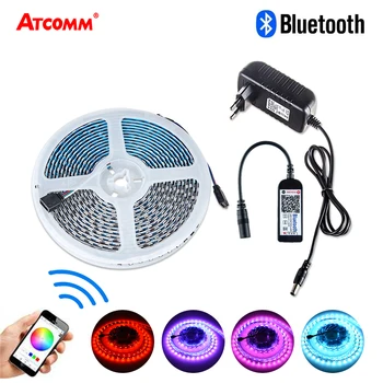 3535 RGB LED Strip Light with Bluetooth Controller 12V 5m 60 LEDs/m Diode Tape Lamp TV Backlight Bedside Background Lighting
3535 RGB LED Strip Light with Bluetooth Controller 12V 5m 60 LEDs/m Diode Tape Lamp TV Backlight Bedside Background Lighting