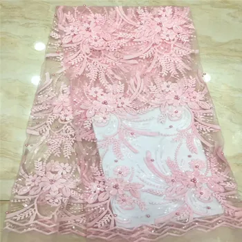 Madison Pink African Lace Fabric High Quality French Net Embroidery Tulle Lace Nigerian Beads Fabric For Wedding Party Dress 
Madison Pink African Lace Fabric High Quality French Net Embroidery Tulle Lace Nigerian Beads Fabric For Wedding Party Dress