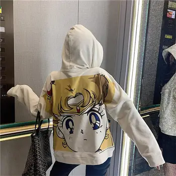 Women's Sweatshirts Korean Ins Chic Ulzzang Sailor Moon Print Casual Loose Sweatshirt Female Vintage Kawaii Svitshot For Women
Women's Sweatshirts Korean Ins Chic Ulzzang Sailor Moon Print Casual Loose Sweatshirt Female Vintage Kawaii Svitshot For Women