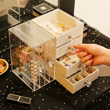 Drawer Type Plastic Storagebox Transparent Finishing Cosmetic Storagebox Jewelry Earring Display Rack Shelf Necklace Braceletbox
Drawer Type Plastic Storagebox Transparent Finishing Cosmetic Storagebox Jewelry Earring Display Rack Shelf Necklace Braceletbox