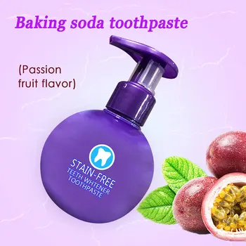220 Ml Large Capacity Baking Soda Toothpaste Press Type Blueberry Passion Fruit Scent Powerful Whitening Toothpaste Care
220 Ml Large Capacity Baking Soda Toothpaste Press Type Blueberry Passion Fruit Scent Powerful Whitening Toothpaste Care
