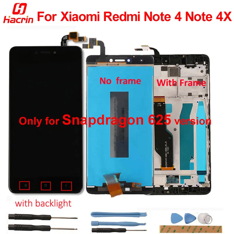 LCD Display For Xiaomi Redmi Note 4 4X LCD Screen+Touch Screen with frame for Redmi Note 4X 5.5'' Snapdragon 625 Version Screen
LCD Display For Xiaomi Redmi Note 4 4X LCD Screen+Touch Screen with frame for Redmi Note 4X 5.5'' Snapdragon 625 Version Screen